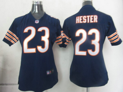 Nike Women's nfl Chicago Bears 23 Hester Nike blue Game Team Jerseys